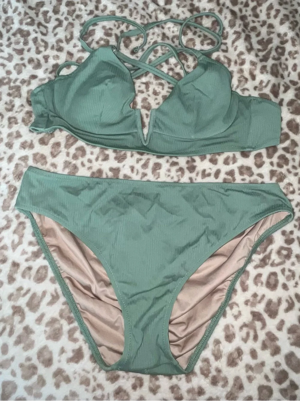 Olive Green Bikini Set